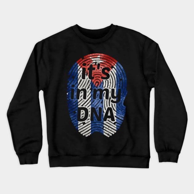 It's in my dna,sos cuba,free cuba,cuba flag,cuban flag,DNA,freedom Crewneck Sweatshirt by teenices